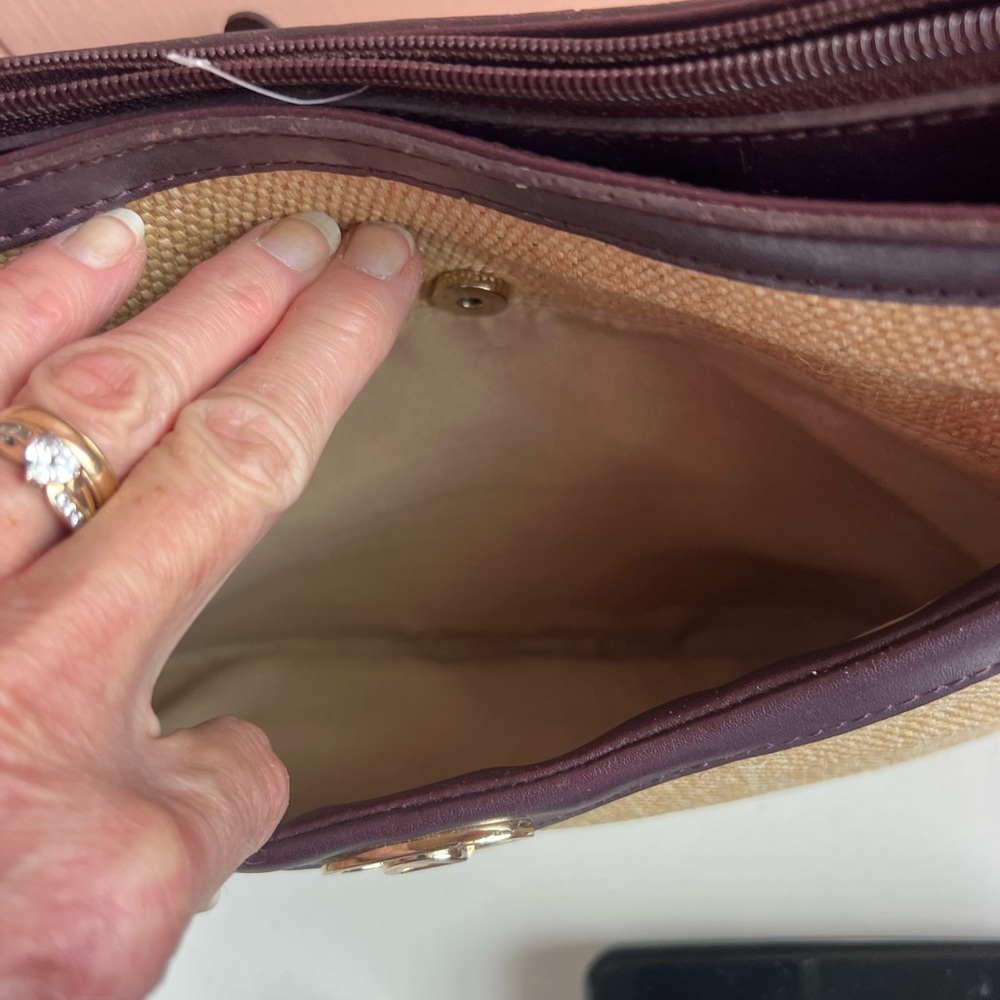 Etienne Aigner Tan and Brown Shoulder Bag - Picture 6 of 14